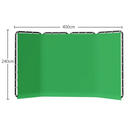 Portable Large Chromakey Green Screen Backdrop with Stand Photography Background Support System 240x400cm Shooting Video Photo