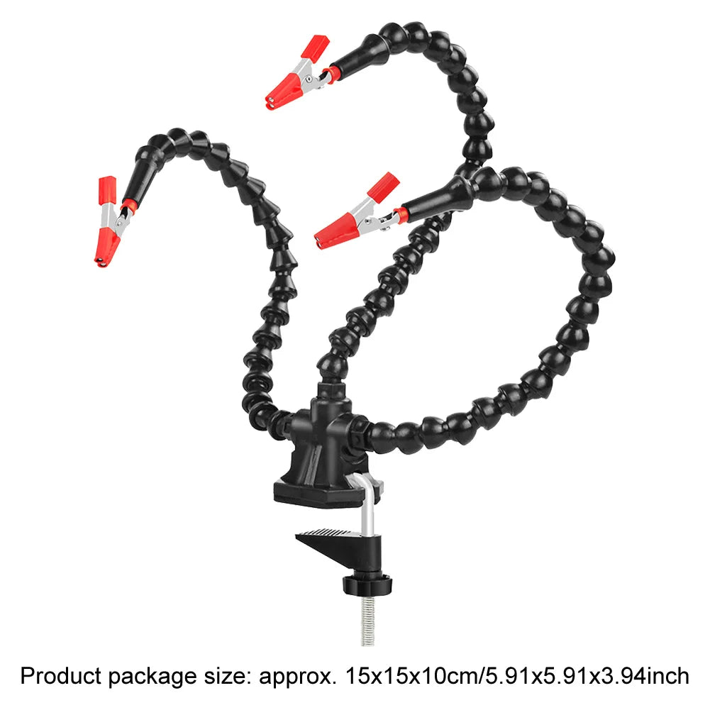 Desk Clamp Soldering Third Hand Tool 3/4/5 Pcs Flexible Arms PCB Holder Stand for Electronic Repair Soldering Jewelry Crafts