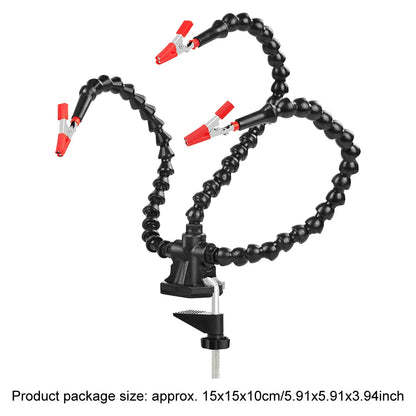 Desk Clamp Soldering Third Hand Tool 3/4/5 Pcs Flexible Arms PCB Holder Stand for Electronic Repair Soldering Jewelry Crafts