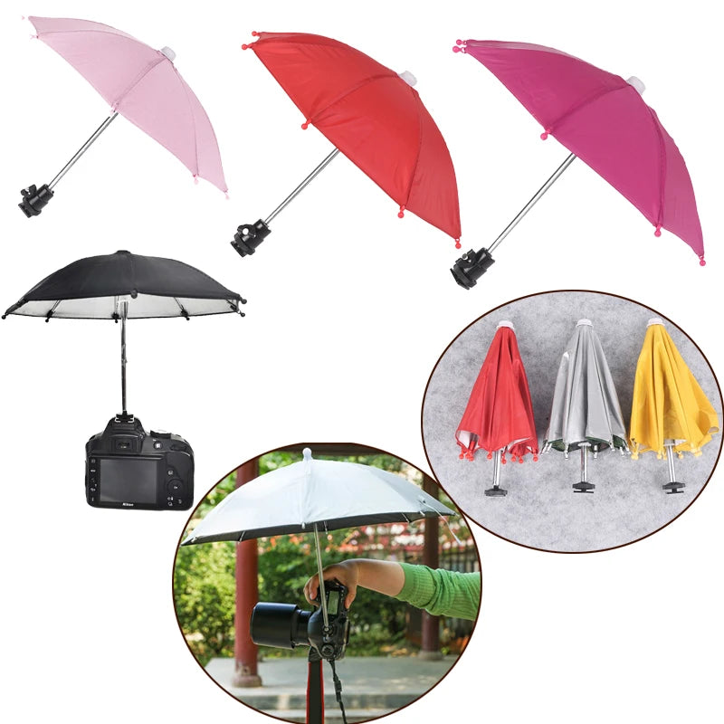 Hot Sale 1PC Black DSLR Camera Umbrella Universal Hot Shoe Cover Photography Accessory Camera Sunshade Rainy Holder Accessories