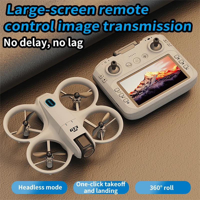 New GT3 With Screen Mini Drone 8K HD Camera 180° ESC Aerial Photography Aircraft  Height Pocket UFO Remote Control Aircraft