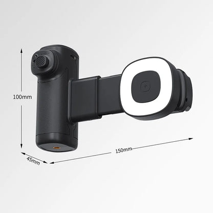 Mobile Phone Fill Light Aid Portable Handle Mobile Camera Assistant with Bluetooth LED Selfie Light for Outdoor Photography