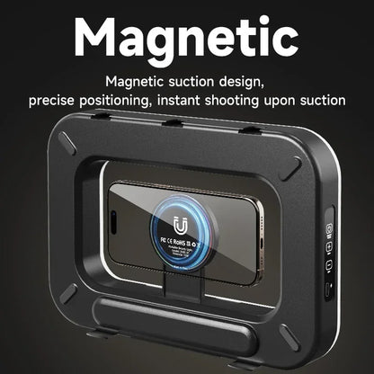Handheld Circular Fill Light, Portable Mobile Phone Live Streaming Charging Photography Light, Magnetic Rabbit Cage Selfie Light