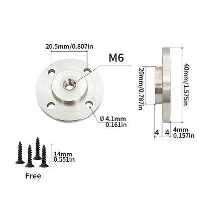 Mount Metal Base 40/50mm Hole 1/4-20,3/8-16,M6 Thread Screw Nut Adapter Tripod Bracket Cameras Flash Photography Accessories