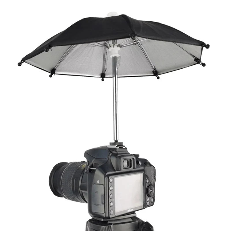 Hot Sale 1PC Black DSLR Camera Umbrella Universal Hot Shoe Cover Photography Accessory Camera Sunshade Rainy Holder Accessories