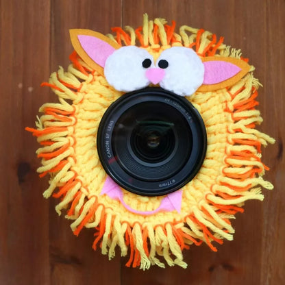Camera Lens Buddy Baby Photography Attracts Stuffed Plush Toys Knitted Camera Lens Companion Photography Accessories