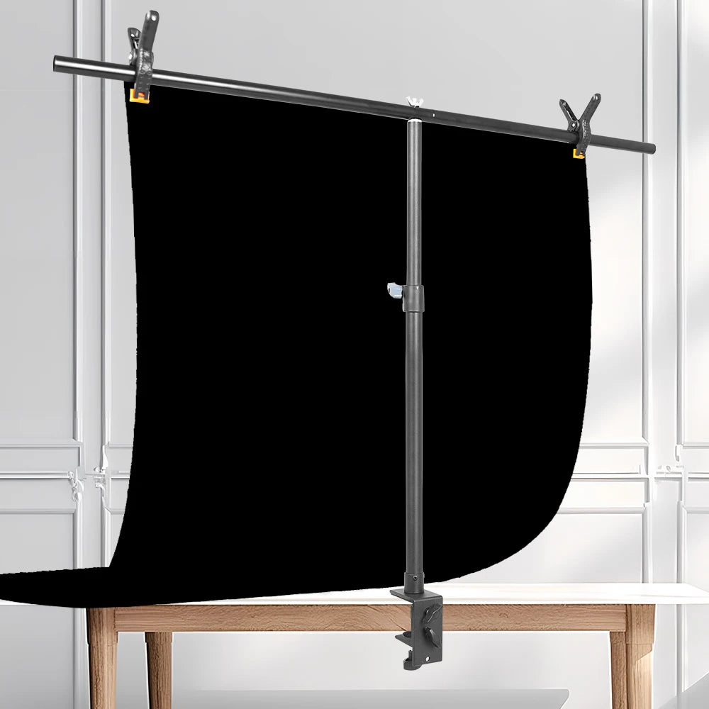 Adjustable Small Desk T-shaped Tripod Stand Background Backdrop Photography Support System Photo Studio Paper Muslin Backdrops