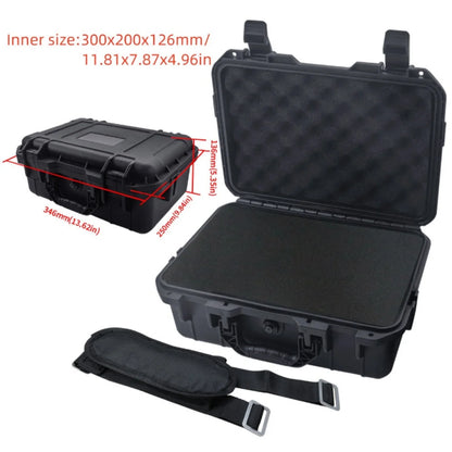 Equipment Hard Case with Pre-cut Sponge and Single Crossbody Strap, for Camera Photography Safety Toolbox Portable Case Suitcase