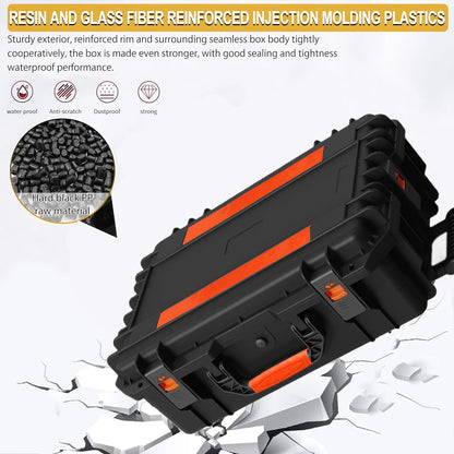 Pre Cut Foam Hard Case Waterproof Shockproof Camera Photography Gun Hard Case Tool Box For Camera Equipment Tools Storage
