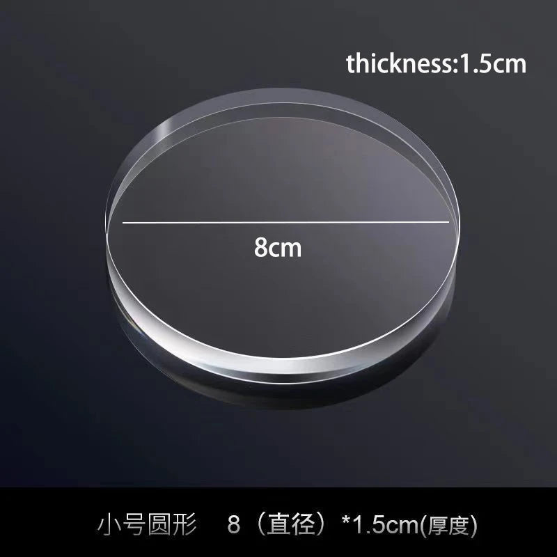 Transparent Acrylic Plate Photo Background Cosmetics Still Life Product Posing Photography Props Geometry Shooting Display