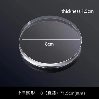 Transparent Acrylic Plate Photo Background Cosmetics Still Life Product Posing Photography Props Geometry Shooting Display