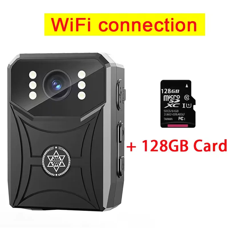 4K HD Mini Cameras with WIFi 3000mAh Digtal Video Recorder with IPS Screen Night Vision Police Body Camera Portable Camcorder