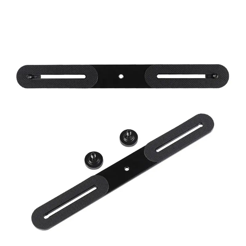 Universal Dual Flash Bracket Holder with 2 1/4" Adapter Screws for Studio Tripod Light Stand Digital SLR Camera Drop Shipping