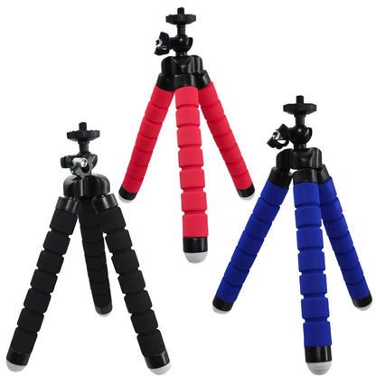 Flexible Octopus Mini Tripod for Phone & Action Camera — With Holder Clip