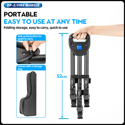 Fotopro Professional Photography Tripod Dolly Aluminum Heavy Duty Tripod Wheels for Camera Camcorder Video Lighting  DP2