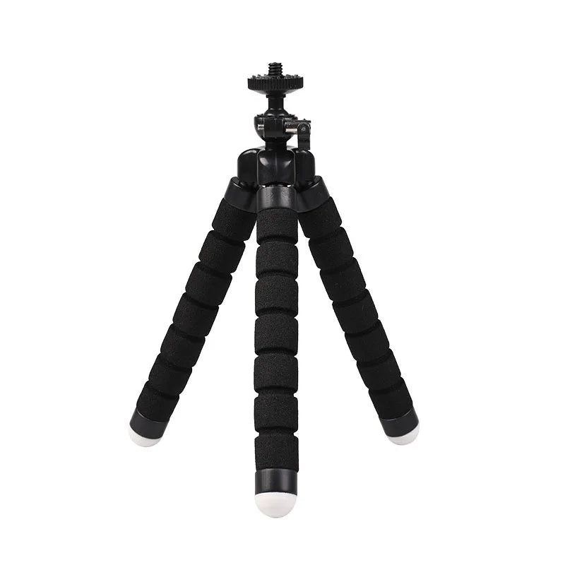 Flexible Octopus Mini Tripod for Phone & Action Camera — With Holder Clip