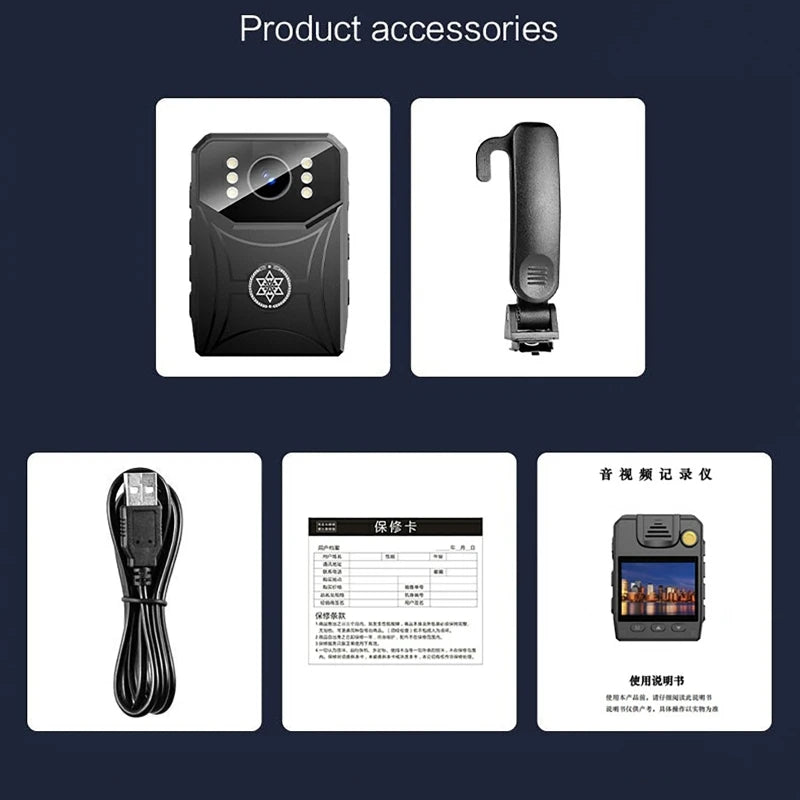 4K HD Mini Cameras with WIFi 3000mAh Digtal Video Recorder with IPS Screen Night Vision Police Body Camera Portable Camcorder