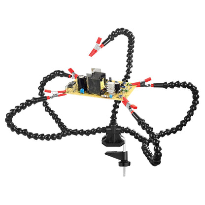 Desk Clamp Soldering Third Hand Tool 3/4/5 Pcs Flexible Arms PCB Holder Stand for Electronic Repair Soldering Jewelry Crafts