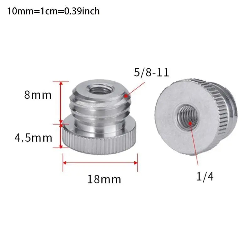 Y1UD 5/8" Male to 1/4" Female Thread Adapter Microphone Stand Camera Monitor Tripod Stand/Mic Microphone Stand Mount
