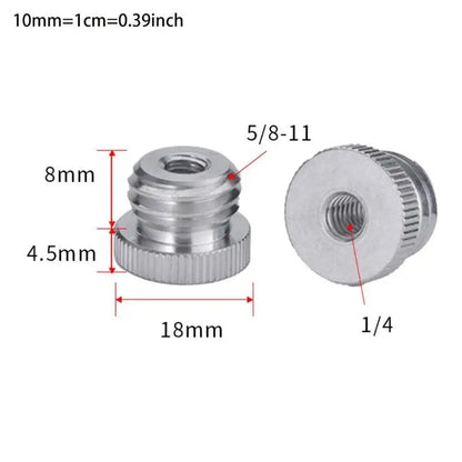 Y1UD 5/8" Male to 1/4" Female Thread Adapter Microphone Stand Camera Monitor Tripod Stand/Mic Microphone Stand Mount