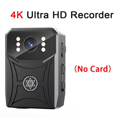 4K HD Mini Cameras with WIFi 3000mAh Digtal Video Recorder with IPS Screen Night Vision Police Body Camera Portable Camcorder
