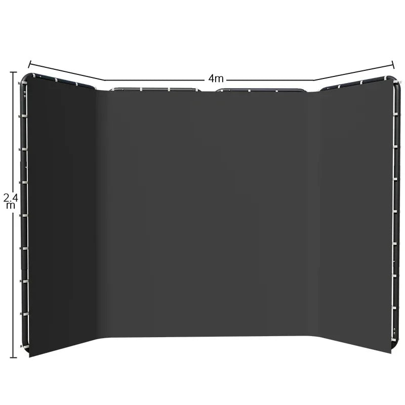 Portable Large Chromakey Green Screen Backdrop with Stand Photography Background Support System 240x400cm Shooting Video Photo