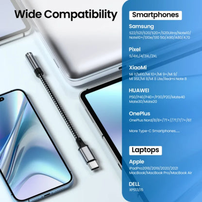 USB C To 3.5 Mm Audio Aux Cable Type C To 3.5mm Jack Headphone Adapter for Macbook Air Huawei Xiaomi Samsung Galaxy S24 S23 S22