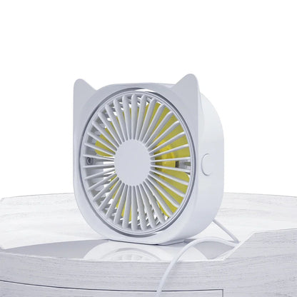 Mini USB Fan Table Small Fan Electronic Summer USB Smart Gadgets Portable Cool Gadgets Silent Rechargeable For Office Home