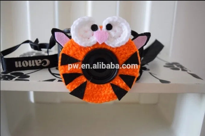 Camera Lens Buddy Baby Photography Attracts Stuffed Plush Toys Knitted Camera Lens Companion Photography Accessories