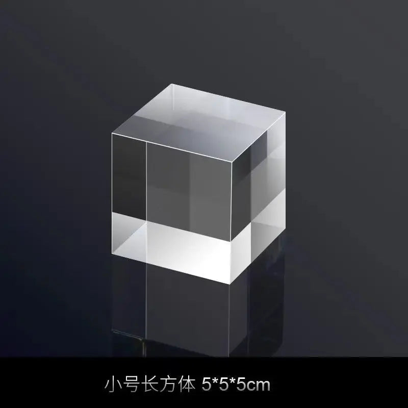 Transparent Acrylic Plate Photo Background Cosmetics Still Life Product Posing Photography Props Geometry Shooting Display