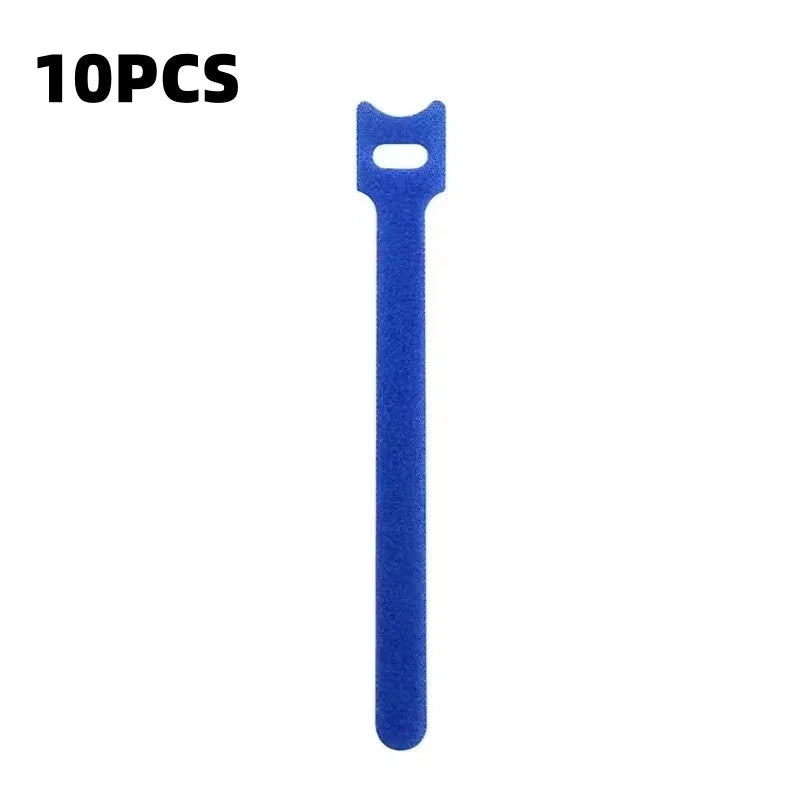 10/30/50Pcs Reusable Hook And Loop Cable Ties Fastening Strap Multi-Purpose Wire Organizers For Computer/TV/Electronic Devices