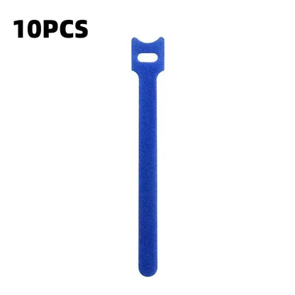 10/30/50Pcs Reusable Hook And Loop Cable Ties Fastening Strap Multi-Purpose Wire Organizers For Computer/TV/Electronic Devices