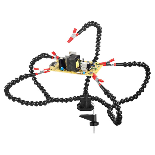 Desk Clamp Soldering Third Hand Tool 3/4/5 Pcs Flexible Arms PCB Holder Stand for Electronic Repair Soldering Jewelry Crafts