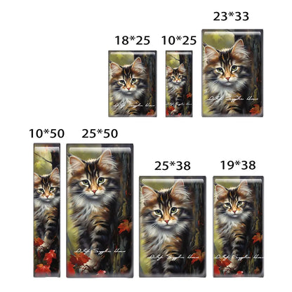 10pcs/lots Rectangle Cute Cat Kitten Pet Flower Photo Glass Cabochon Flatback Demo Flat Back Cameo For Diy Jewelry Making