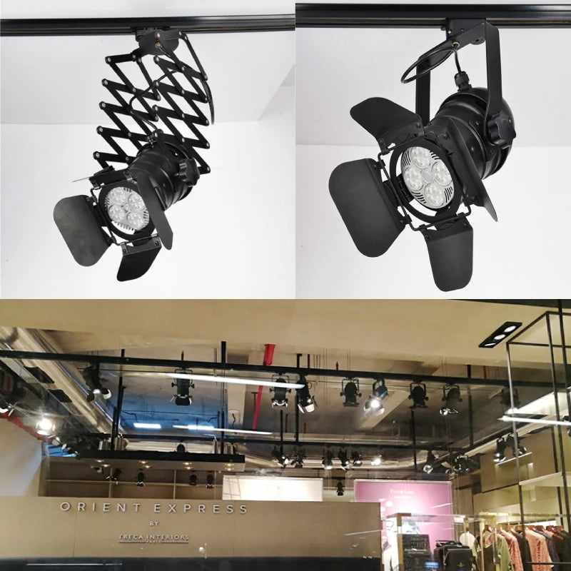 Modern LED chandelier photo studio chandelier industrial wind ceiling lamp restaurant foldable interior decorative lighting
