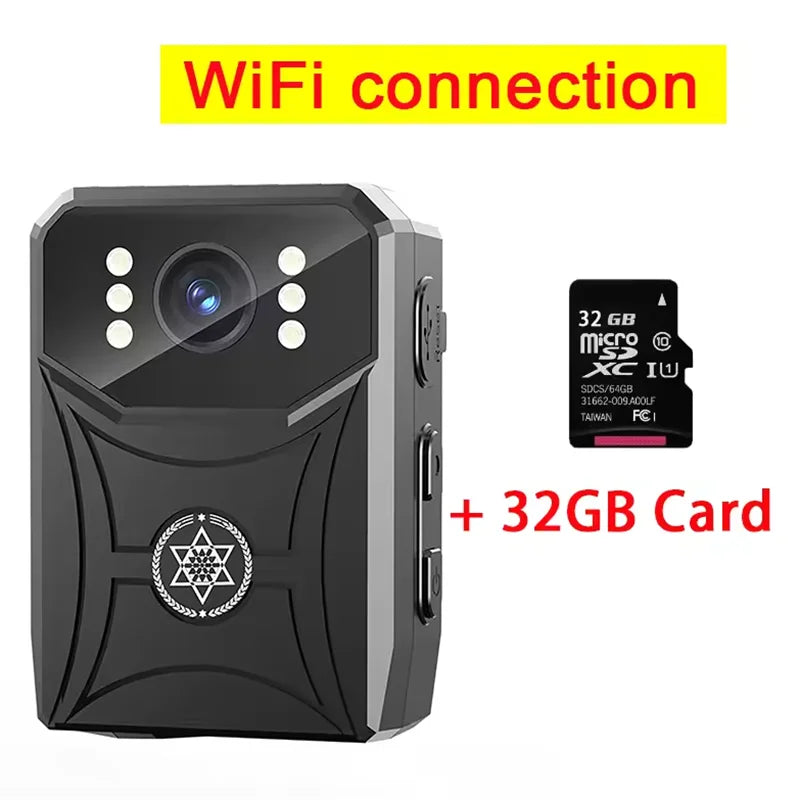 4K HD Mini Cameras with WIFi 3000mAh Digtal Video Recorder with IPS Screen Night Vision Police Body Camera Portable Camcorder
