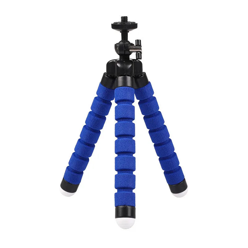 Flexible Octopus Mini Tripod for Phone & Action Camera — With Holder Clip