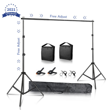 Photo Studio Background Photography Backdrop Stands  Backdrops Chromakey Green Screen Support System Frame Carry Bag Light Kits