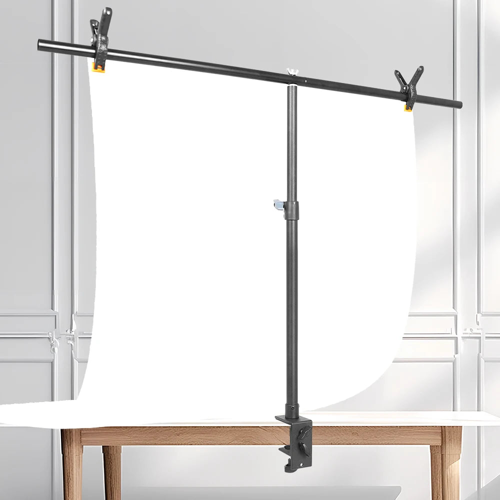 Adjustable Small Desk T-shaped Tripod Stand Background Backdrop Photography Support System Photo Studio Paper Muslin Backdrops