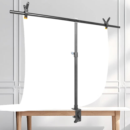 Adjustable Small Desk T-shaped Tripod Stand Background Backdrop Photography Support System Photo Studio Paper Muslin Backdrops