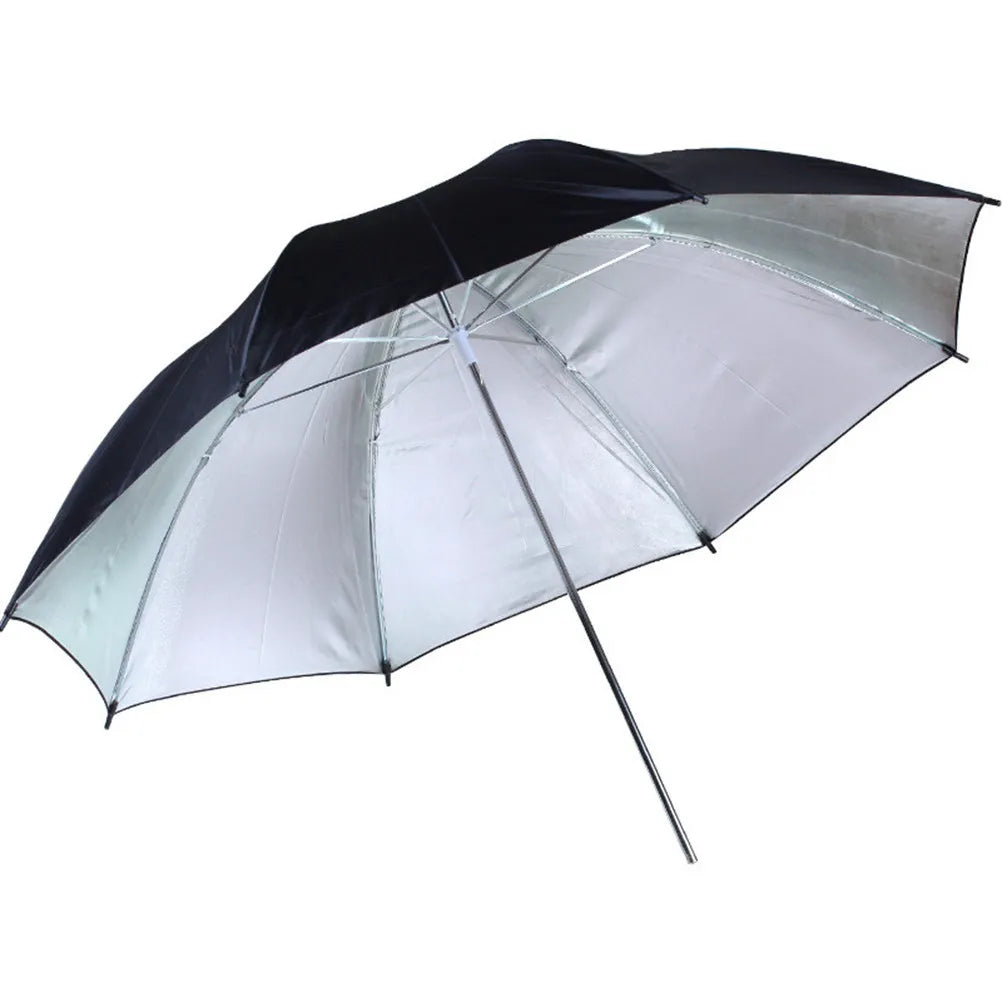 85Cm Silver Black Photography Light Umbrella Even Light Spread Diffuser for Flash Strobe Continuous Lighting Portrait Product