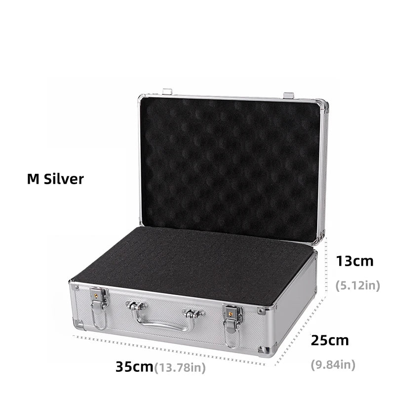 Aluminum Alloy Frame Protective Suitcase Box for Microphones Sound Card Storage Bag for Cameras Accessories