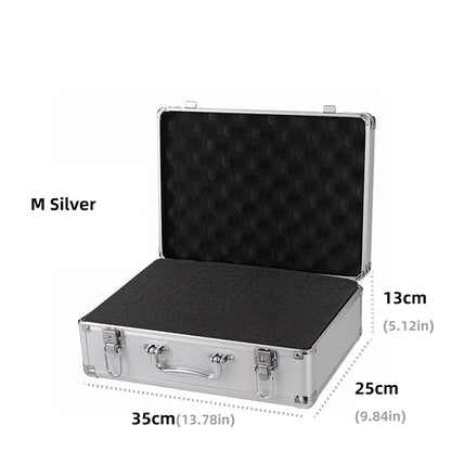Aluminum Alloy Frame Protective Suitcase Box for Microphones Sound Card Storage Bag for Cameras Accessories