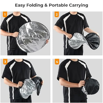 MYOBO 5 in 1 Photography Reflector Board - 30 60 80 110 90*120 60*90 cm Multi Color Fold Photo Studio Light Reflectors Diffuser