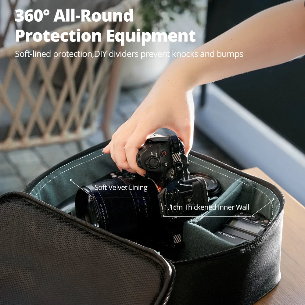 Ambitful ZOOM P7II XL Photography Storage Bag Traveling Bag for DLSR Camera Lens Drone DJI GODOX Osmo 360 X5 X4 Ace Pro 2 GoPro