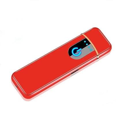 Mini Windproof USB Rechargeable Lighter Touch Metal Electronic Flameless Lighter Cigarette Cigar Accessories Men Gadgets Gifts