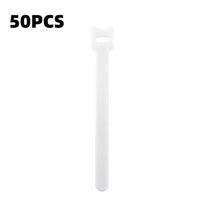 10/30/50Pcs Reusable Hook And Loop Cable Ties Fastening Strap Multi-Purpose Wire Organizers For Computer/TV/Electronic Devices