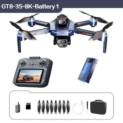 Lenovo GT8 drone 8K HD dual camera aerial photography obstacle avoidance with large screen brushless four-axis aircraft dron