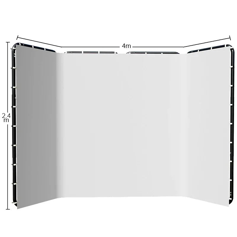 Portable Large Chromakey Green Screen Backdrop with Stand Photography Background Support System 240x400cm Shooting Video Photo