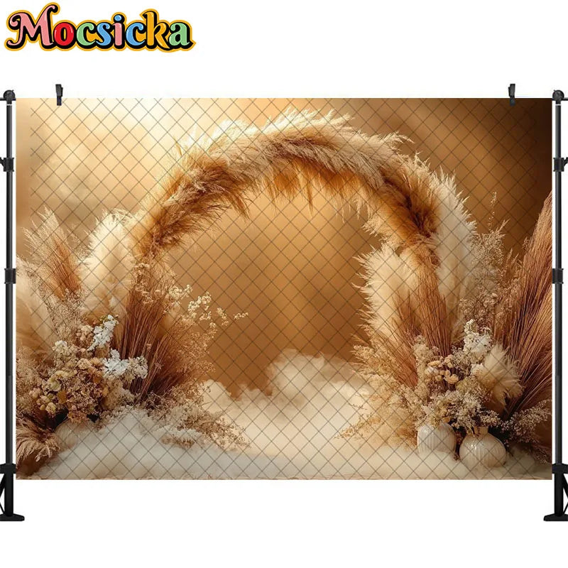 Bohemian Photography Background Couple Wedding Decoration Supplies Newborn Baby Portrait Photo Backdrops Studio Props Banner
